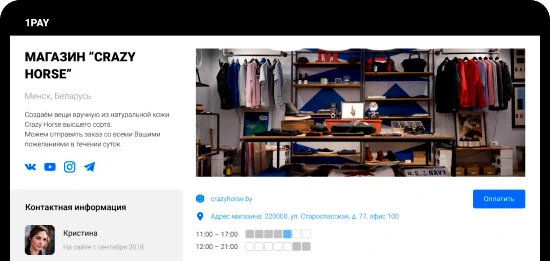 1Pay получать оплату онлайн